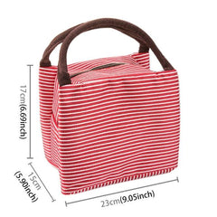 Stylish Insulated Lunch Tote Bag with Double Handles for Food Storage and Preservation, Size: 23x17x15cm