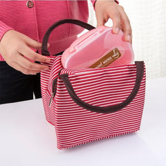 Stylish Insulated Lunch Tote Bag with Double Handles for Food Storage and Preservation, Size: 23x17x15cm