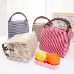 Stylish Insulated Lunch Tote Bag with Double Handles for Food Storage and Preservation, Size: 23x17x15cm