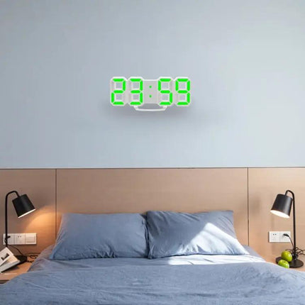 3D LED Digital Wall Alarm Clock With 12/24 Display