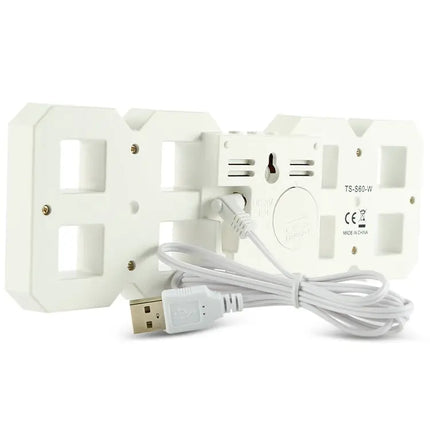 3D LED Digital Wall Alarm Clock With 12/24 Display