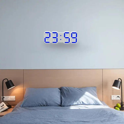 3D LED Digital Wall Alarm Clock With 12/24 Display