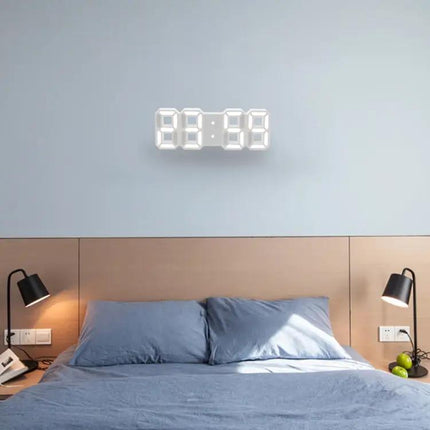 3D LED Digital Wall Alarm Clock With 12/24 Display
