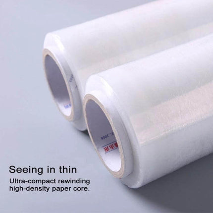 PE Transparent Stretch Wrap Film 30cm x 200m clear manual stretch film roll for palletizing, moving and protection