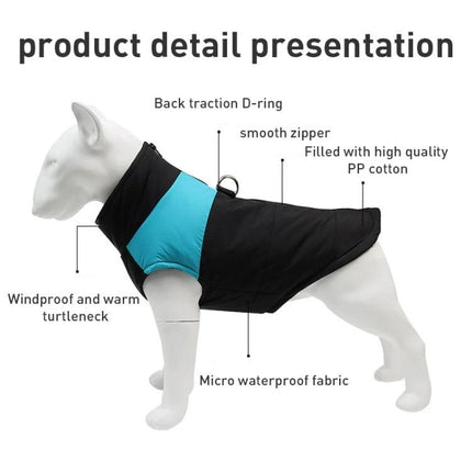Comfortable Cotton Vest for Dogs on Daily Outings and Photos - breathable cotton, windproof turtleneck, back traction D-ring