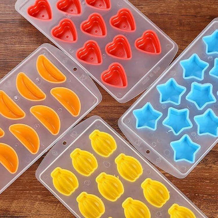 Orange Shaped Silicone Ice Cube Tray For Party Drinks - flexible orange molds for ice, chocolates, gelatin and party cocktails