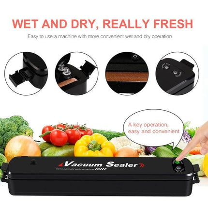 Transparent Sealing Film Roll for Automatic Vacuum Sealer - clear bags for freezing, portioning and protecting produce (25x20 cm, 15 pcs)