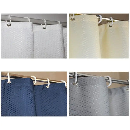 Shower Curtain 180x200cm Waterproof Honeycomb Texture Polyester