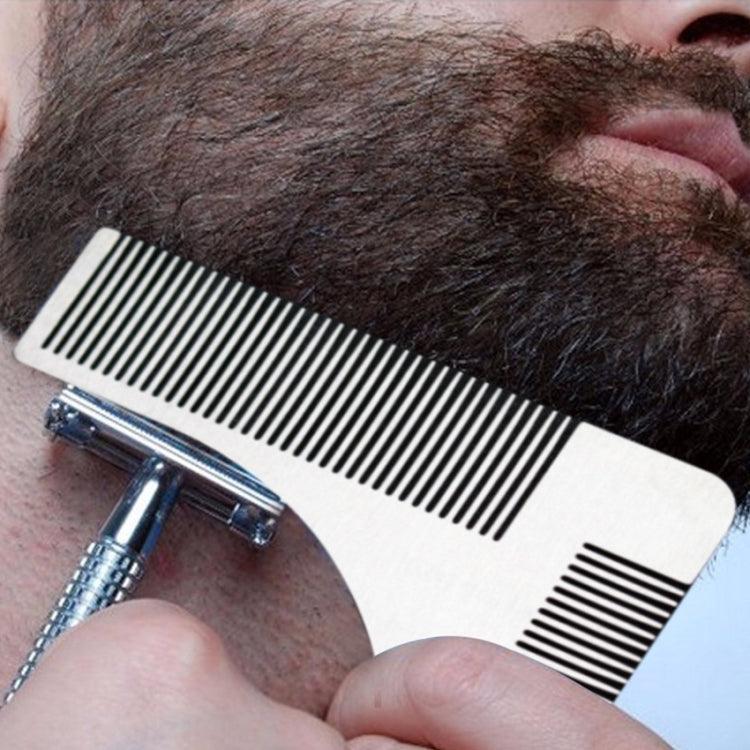 Herramienta para dar forma al vello facial y dar forma a la barba de acero inoxidable en forma de L, entrega en colores aleatorios