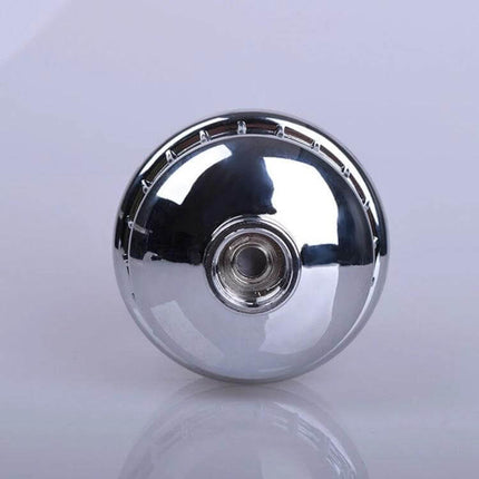 Bath Water Purifier Shower Filter With 2.1cm To 2.7cm Interface chrome round shower filter showing hose connection and filtration inlet