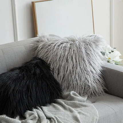 Velvet Long Plush Pillow Cover 45x45cm For Home Decor