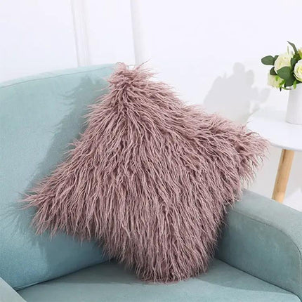 Velvet Long Plush Pillow Cover 45x45cm For Home Decor