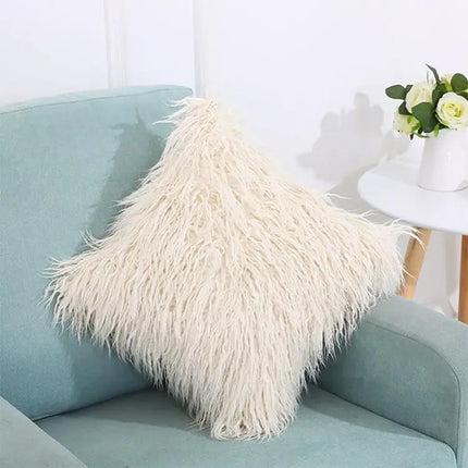 Velvet Long Plush Pillow Cover 45x45cm For Home Decor