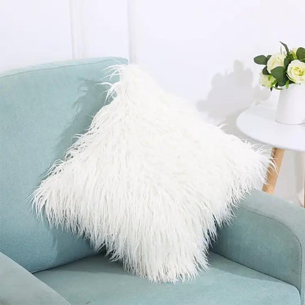 Velvet Long Plush Pillow Cover 45x45cm For Home Decor