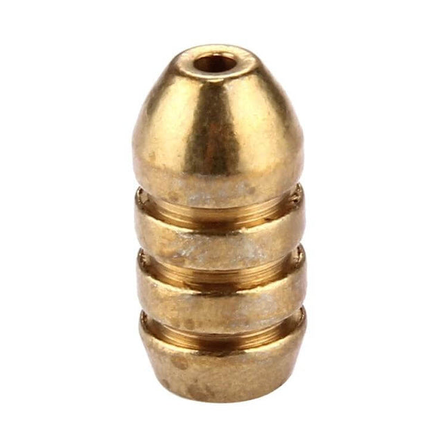 Four Gram Threaded Copper Bullet Sinker For Fishing Line Weights - copper 4 g threaded bullet sinker for precise depth control