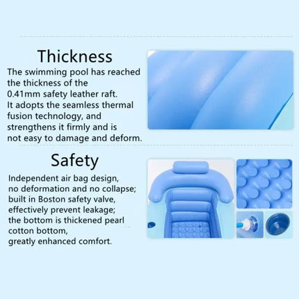 Large Collapsible Inflatable Bath Pool For Adults And Kids