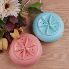 Ultrasonic Mini Turbine Clothes Washer - Portable Macaroon Design