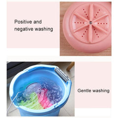 Ultrasonic Mini Turbine Clothes Washer - Portable Macaroon Design