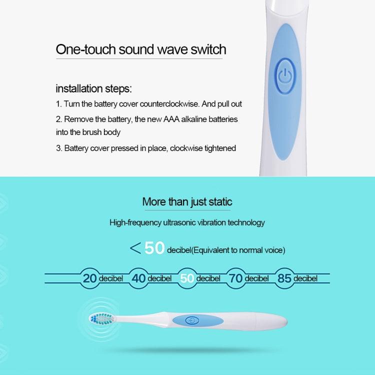 QYG Q2 Sonic Electric Toothbrush with IPX7 Waterproof Design and Battery Power