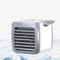 Compact Portable USB Air Cooler for Everyday Home Cooling - small white desk unit, USB-powered personal air cooler with adjustable louvers