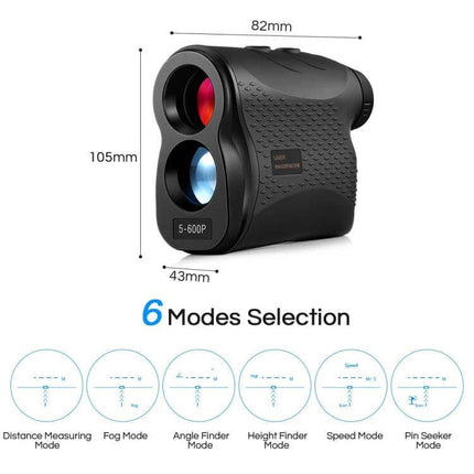 Golf Laser Range Finder 5-600m For Distance To Flag Or Green compact black 6-mode golf laser with measurements and pin seeker mode