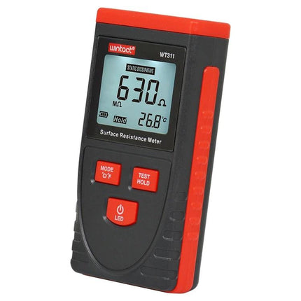 Wintact Surface Resistance Meter for Material Testing - handheld WT311 measuring surface resistance display and controls