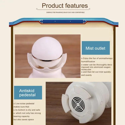 Pearl Night Light Ultrasonic Aromatherapy Humidifier For Home