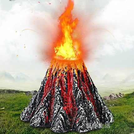 Volcano Rock Aquarium Ornament, Large 15x9.5x3.3 cm hand-painted resin volcanic centerpiece with weighted base for freshwater and planted aquariums