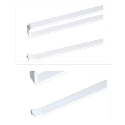 White Kitchen Towel Rack for Cabinets Keeps Towels Handy - compact white painted iron rack 26×10.8×1.5 cm for inside cabinets