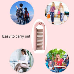 Compact 18cm Folding Makeup and Hair Comb with ABS Handle