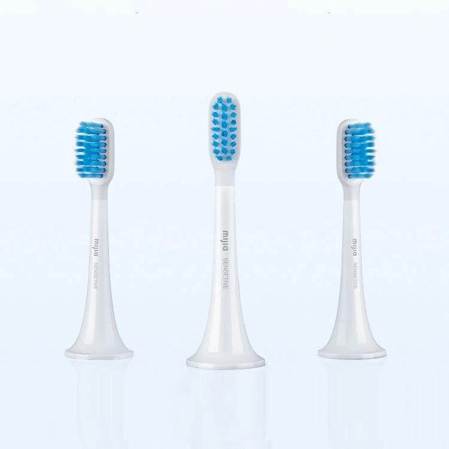 Xiaomi Mijia 3 Pack Sensitive Electric Toothbrush Heads replacement brush heads with soft double-tip blue bristles for gentle gum care