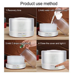 T700 Ultrasonic Essential Oil Diffuser and Humidifier with Remote Control, 700ml Capacity, Color LED Night Light, Automatic Mist Maker, US Plug