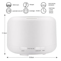 T500 Remote-Controlled Ultrasonic Aroma Diffuser and Humidifier with 7 Color LED Light, 500ml Capacity, Automatic Alcohol Sprayer, and Essential Oil Atomizer