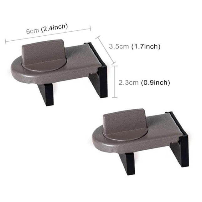 Sliding Sash Stopper Baby Safety Lock For Windows And Doors compact iron window sash stopper with screw-adjust slide, 6cm x 3.5cm x 2.3cm dimensions