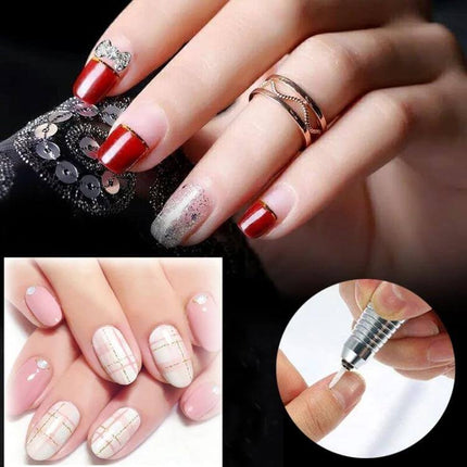 Nail Ceramic Grinding Head For Electric Nail Drill Cylindrical 49x6mm shown shaping and smoothing acrylic nails with close-up of finished red and pink nail designs
