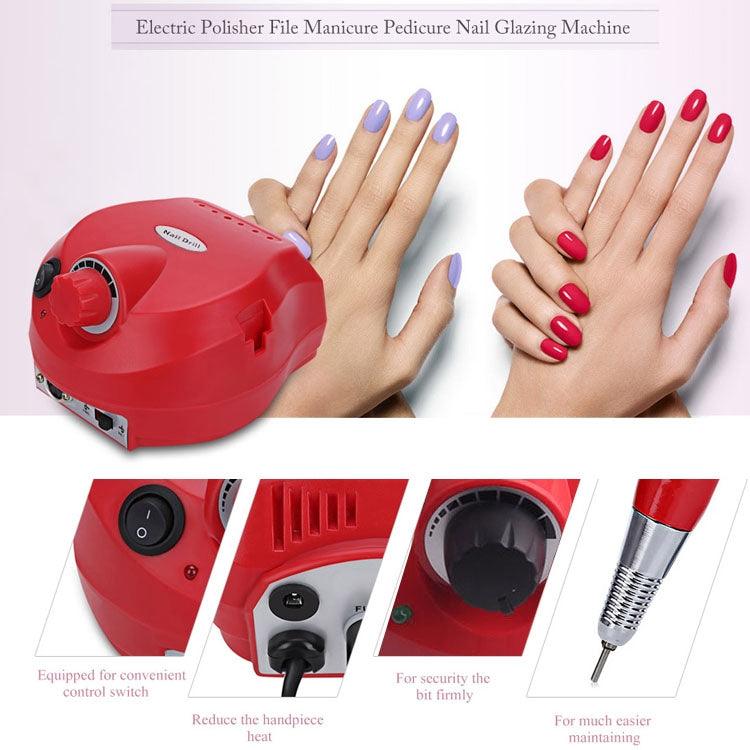 Electric Nail Grinder 10W with 25000 RPM, EU Plug, ABS Material