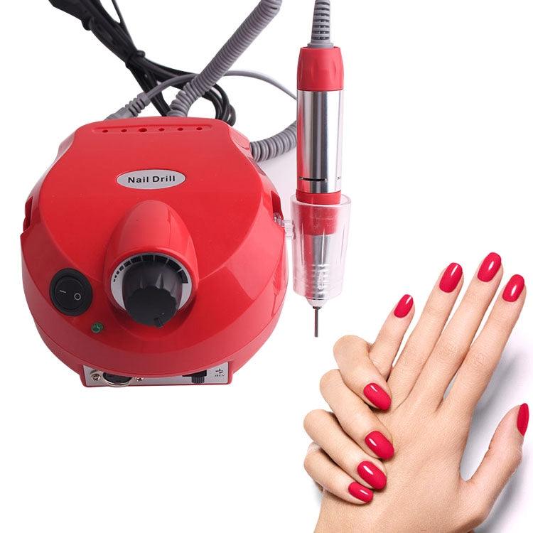 Electric Nail Grinder 10W with 25000 RPM, EU Plug, ABS Material Red