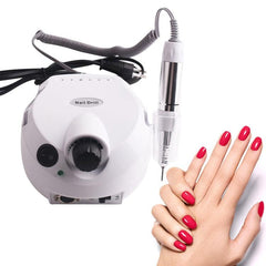 Electric Nail Grinder 10W with 25000 RPM, EU Plug, ABS Material White