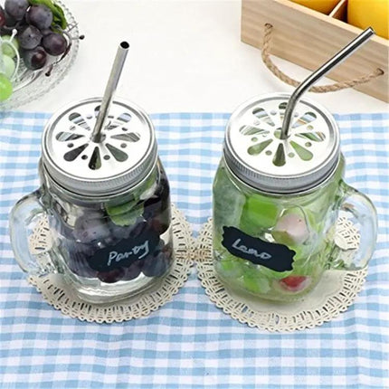 5 Pack Reusable Stainless Steel Straight Drinking Straws 215mm 8mm Cleaner Brush