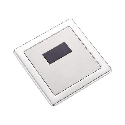 Recessed Wall Mounted Automatic Infrared Flush Valve stainless steel square sensor plate for hands-free toilet flushing