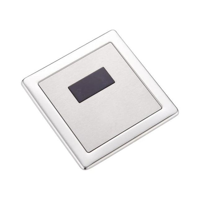 Recessed Wall Mounted Automatic Infrared Flush Valve stainless steel square sensor plate for hands-free toilet flushing