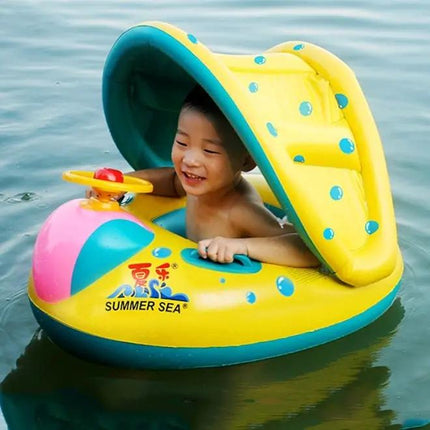 Inflatable Baby Swim Seat With Sunshade 72x65x58cm