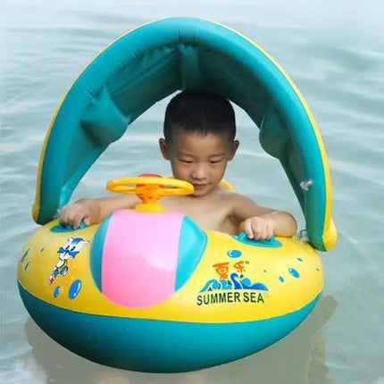 Inflatable Baby Swim Seat With Sunshade 72x65x58cm
