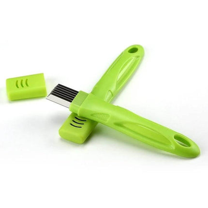Manual Green Onion Slicer With Stainless Steel Blade For Quick Prep – compact green scallion cutter with 420 stainless steel blade and protective cover