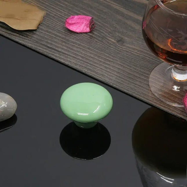 Ceramic Cabinet Drawer Handle 38mm Glazed Finish for Cabinets