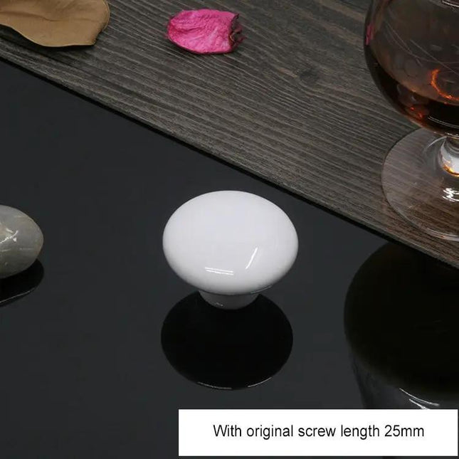 Ceramic Cabinet Drawer Handle 38mm Glazed Finish for Cabinets | Syndmart