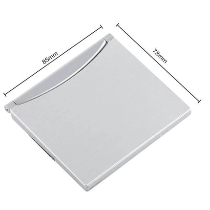 Portable Folding LCD Travel Alarm Clock With Temperature Display compact silver folded pocket-sized travel clock 85x78mm