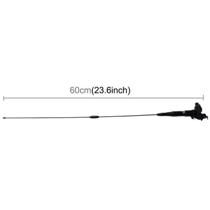 Universal Extensile Car Aerial for Decoration and Static Removal, 60cm Black - slim 60cm antenna for car decoration and static reduction