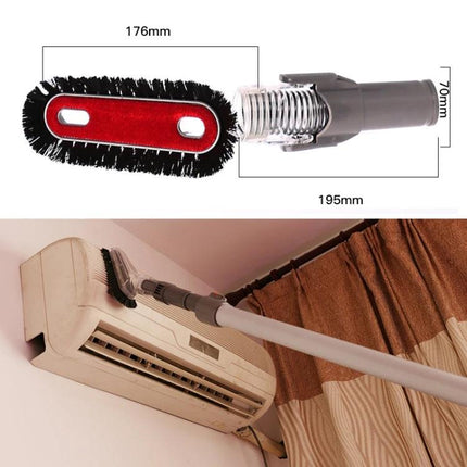 Dyson Compatible Transparent Brush Head for Home Vacuum Cleaning - clear angled brush head for DC35 V6, fits tight spots under furniture and air conditioners