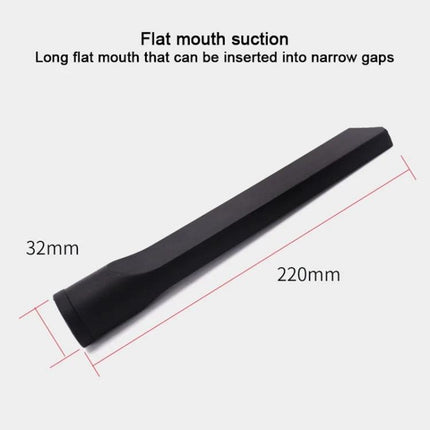 Household Vacuum Cleaner 5-Piece Brush Head Set, 32mm Diameter - flat mouth crevice tool 220mm long for narrow gaps and sofa crevices